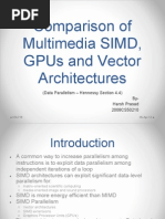 Comparison of Multimedia SIMD, GPUs and Vector