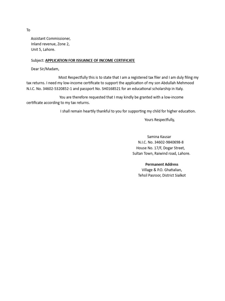 Application For I-C | PDF