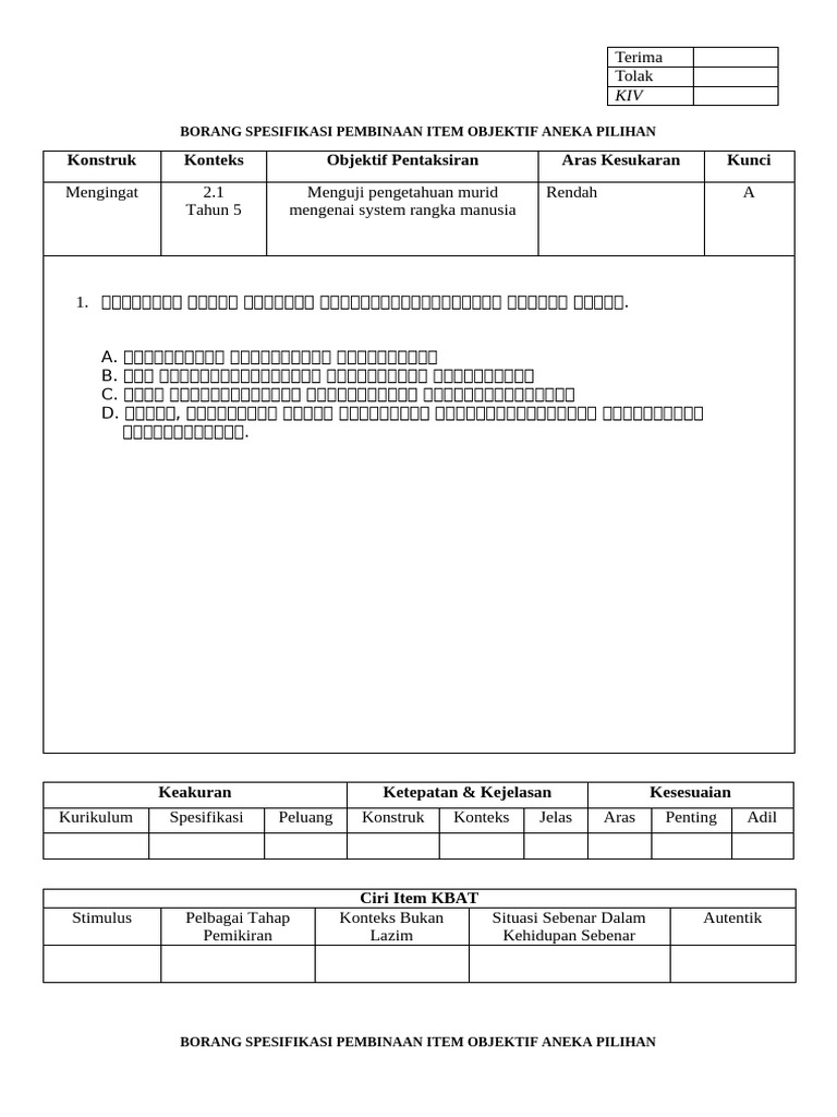 Soalan Sains Tahun 5 Bah A &B | PDF