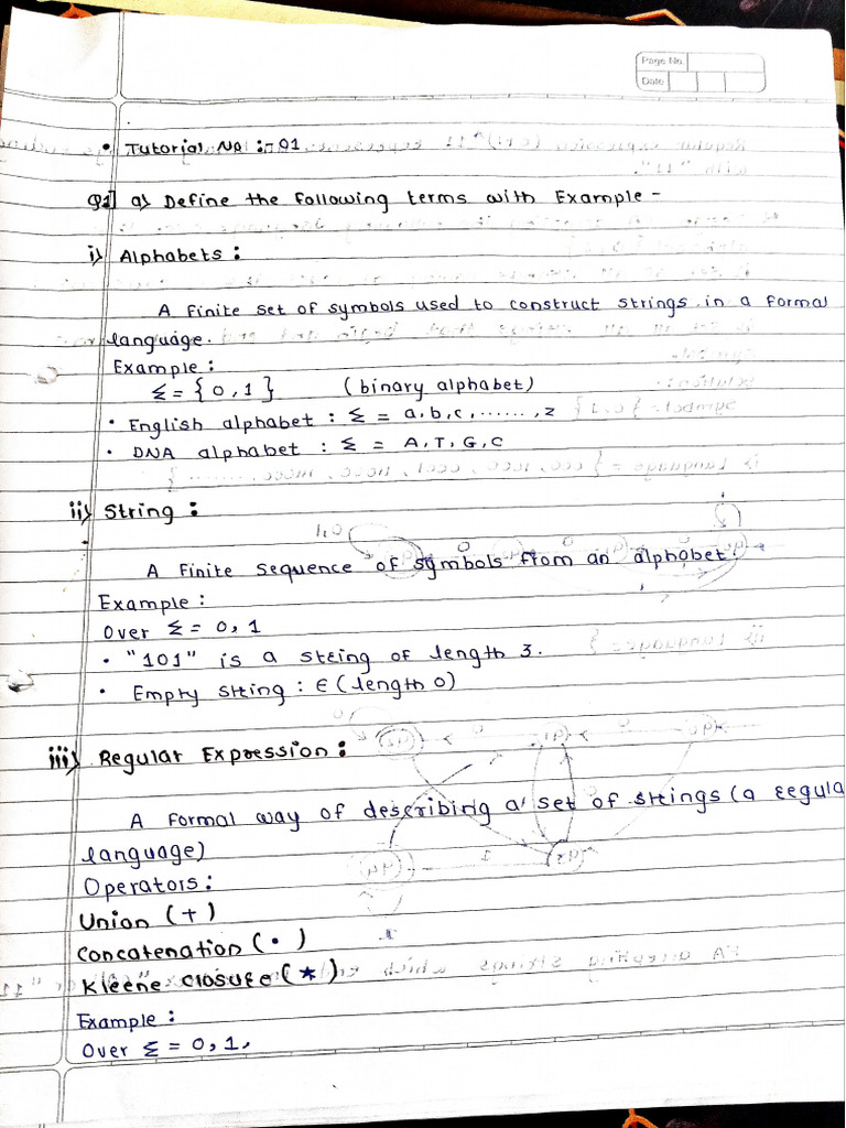 TOC Tutorial 1 | PDF