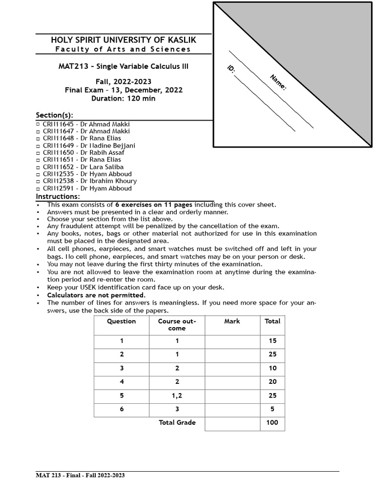 MAT213 - FinalExam - 51ff88dc602e7eae672a4c - 231207 - 124514 | PDF ...