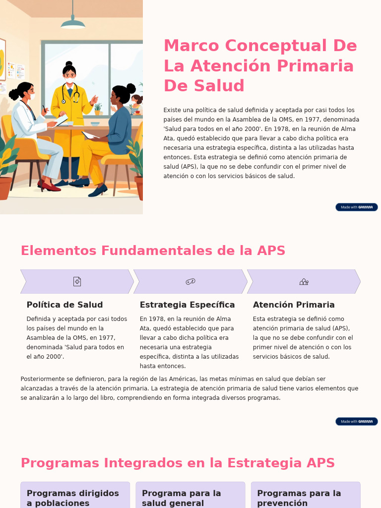 Marco Conceptual de La Atencion Primaria de Salud | PDF | Enfermería ...