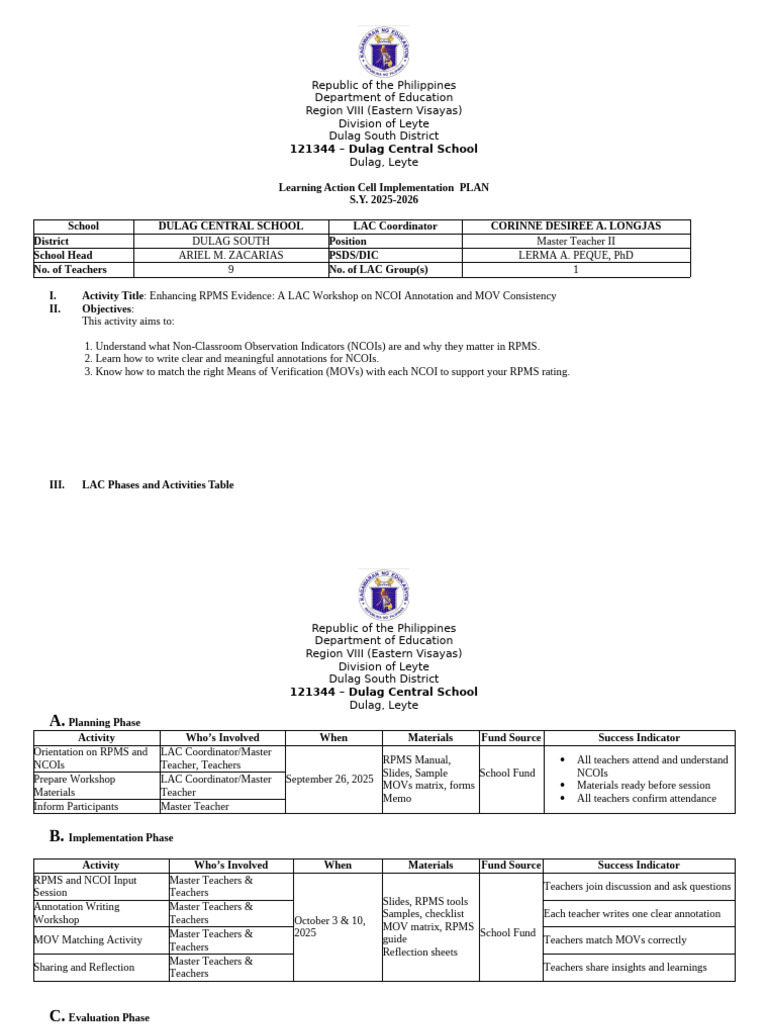 A LAC Workshop On NCOI Annotation and MOV Consistency | PDF | Human ...