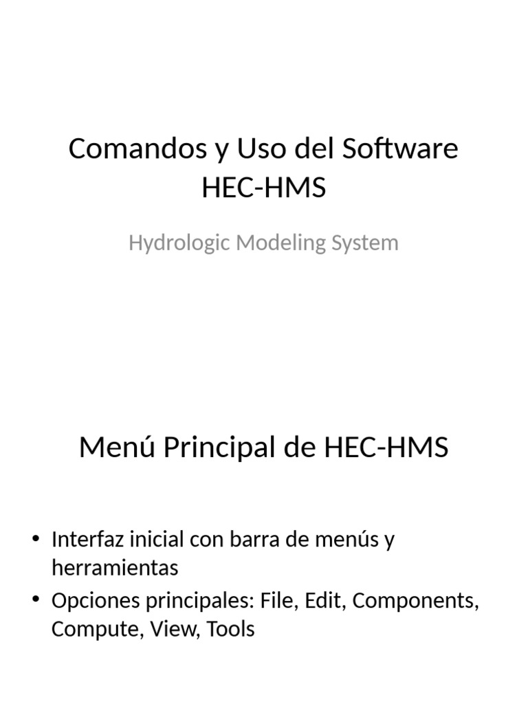 Comandos Esenciales de HEC-HMS | PDF