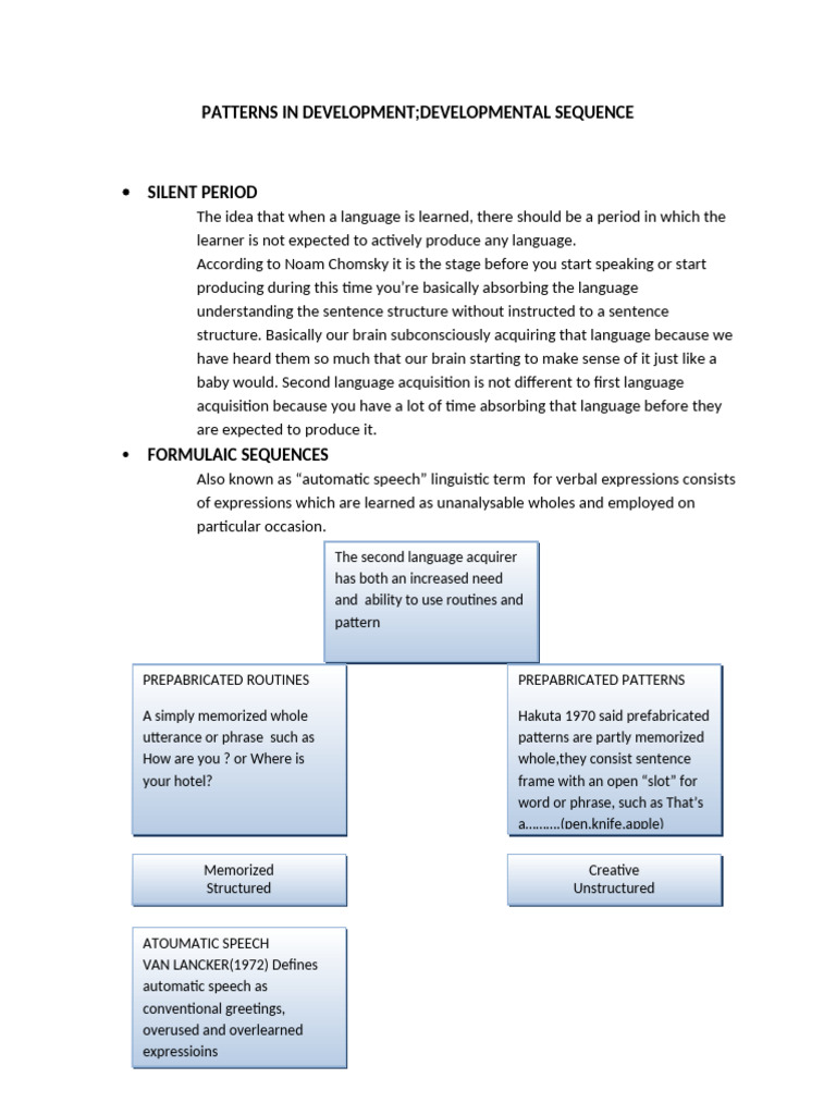 Language Acquisition Patterns Explained | PDF | Language Acquisition ...