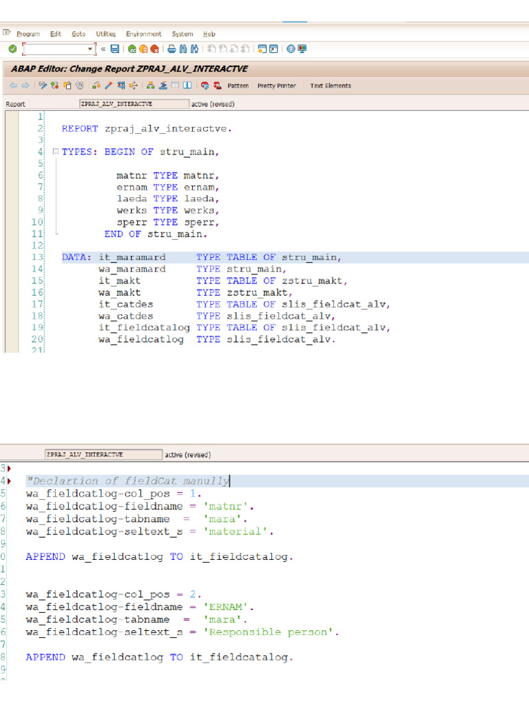 Interactive ALV | PDF