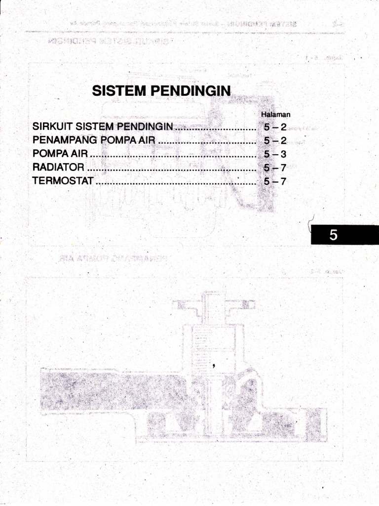 Sistem Pendingin: Pompa Air & Radiator | PDF
