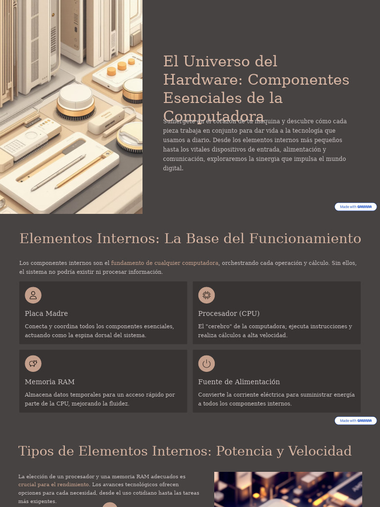 Componentes Clave de una Computadora | PDF | Hardware de la computadora ...