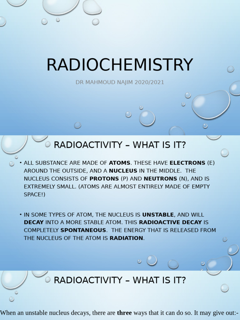 Understanding Radioactivity and Decay | PDF | Radioactive Decay | Atoms