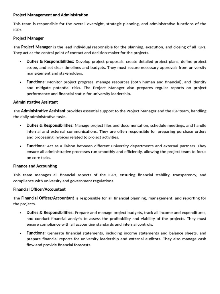 Project Management and Administration | PDF | Project Management ...