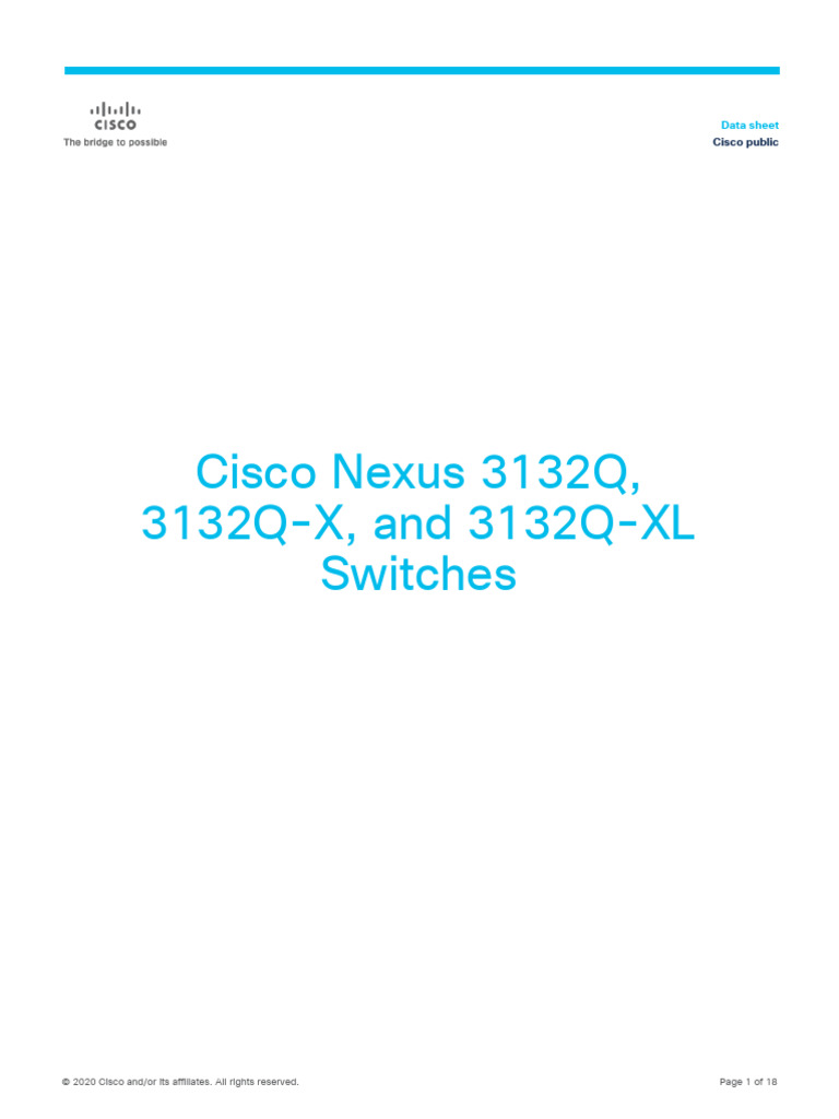 Cisco Nexus 3132Q Switches Overview | PDF | Computer Network | Network ...