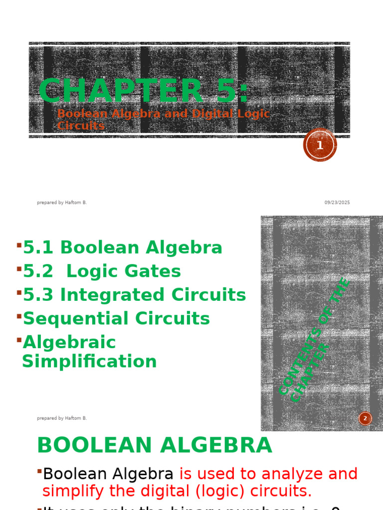 Boolean Algebra and Digital Logic Basics | PDF | Logic Gate ...
