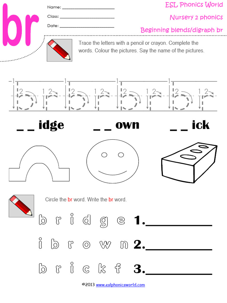 Beginning Blends: BR Digraph Activity | PDF