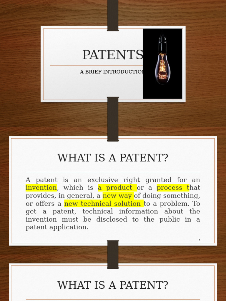 Understanding Patents: Types and History | PDF | Intellectual Property ...