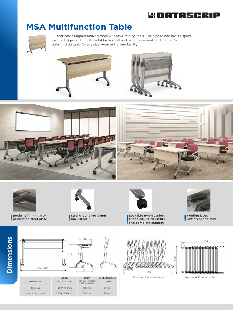 MSA Folding Tables for Training Rooms | PDF
