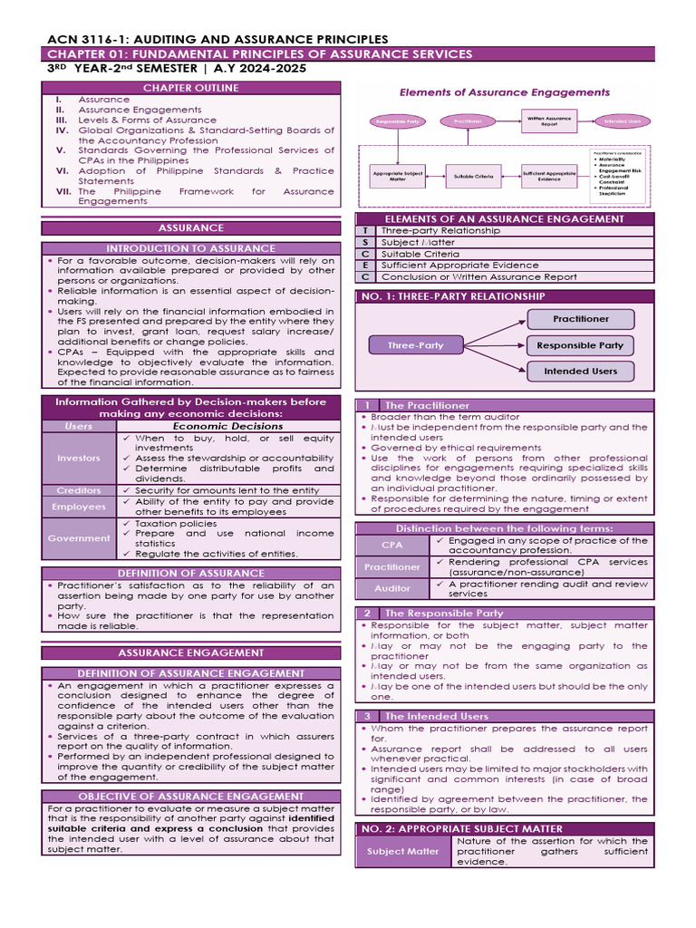 Assurance Services: Principles Overview | PDF | Audit | Internal Control