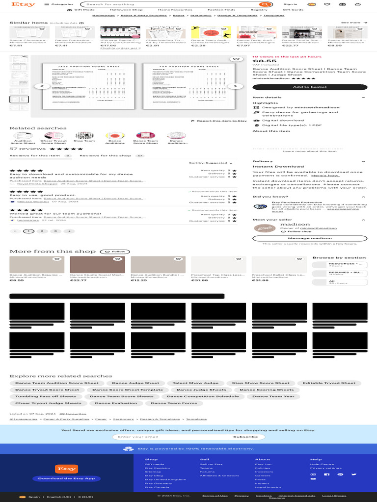 Dance Audition Score Sheet Dance Team Score Sheet Dance Competition ...