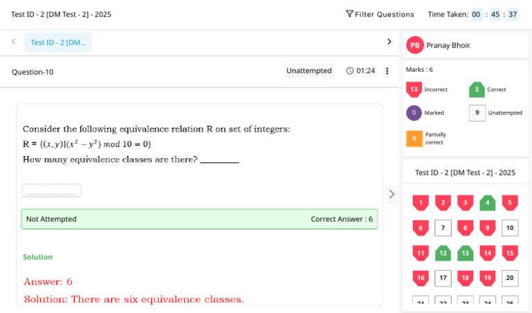 DM Test 2 Results Summary 2025 | PDF
