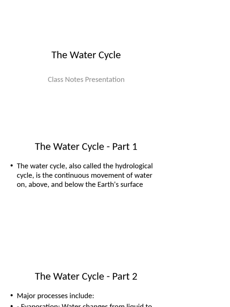 The Water Cycle | PDF