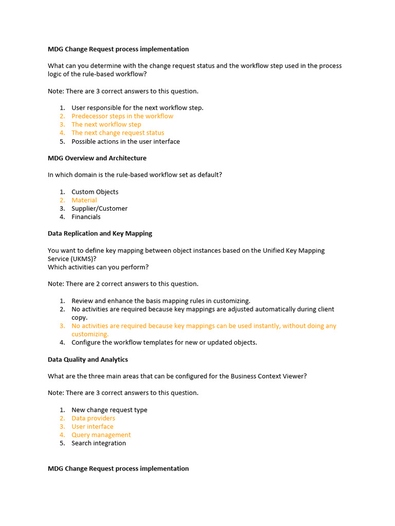 MDG Change Request Process Guide | PDF | Data Model | Enterprise ...