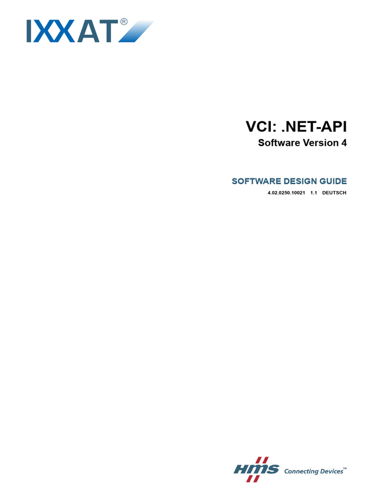 VCI V4 .NET Software Design Guide Deutsch | PDF