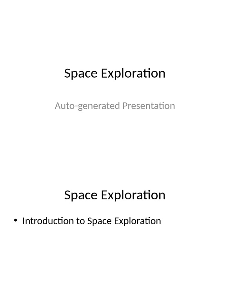 Overview of Space Exploration Milestones | PDF