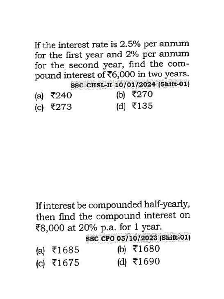 Compound Interest | PDF