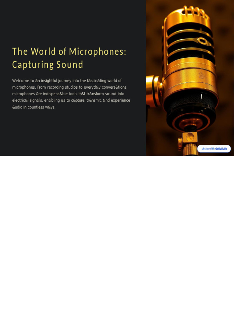 Exploring Microphones: Types & Uses | PDF | Microphone | Acoustics