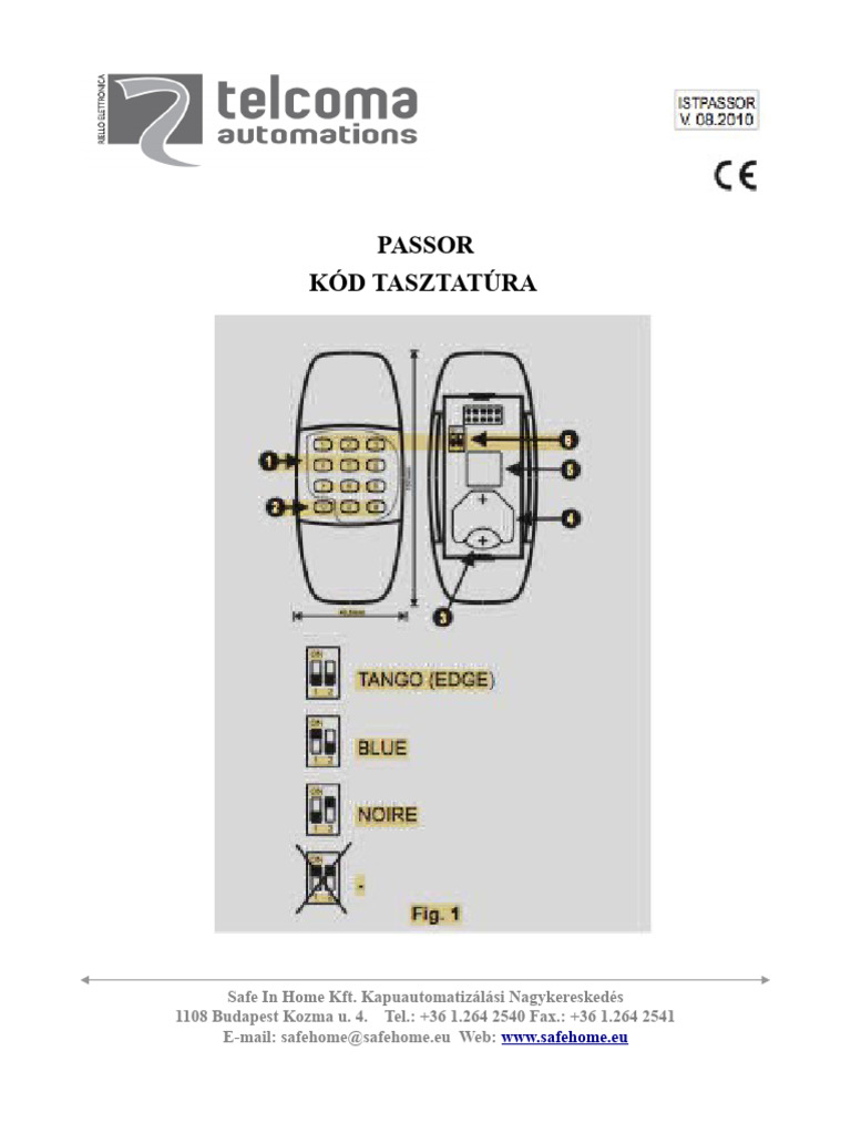 Passor Kód Tasztatúra | PDF