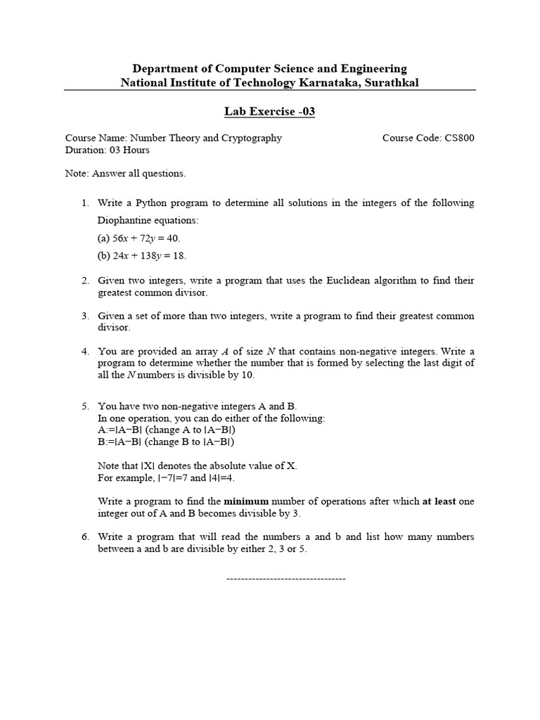Lab Exercise 03 | PDF