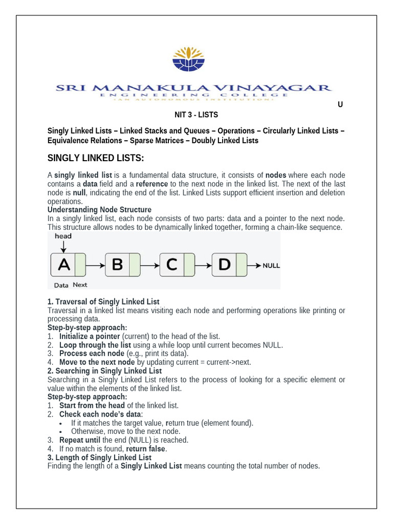 Understanding Linked Lists and Operations | PDF | Queue (Abstract Data ...