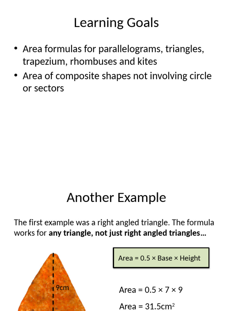 Year 10S - Area Formulas | PDF