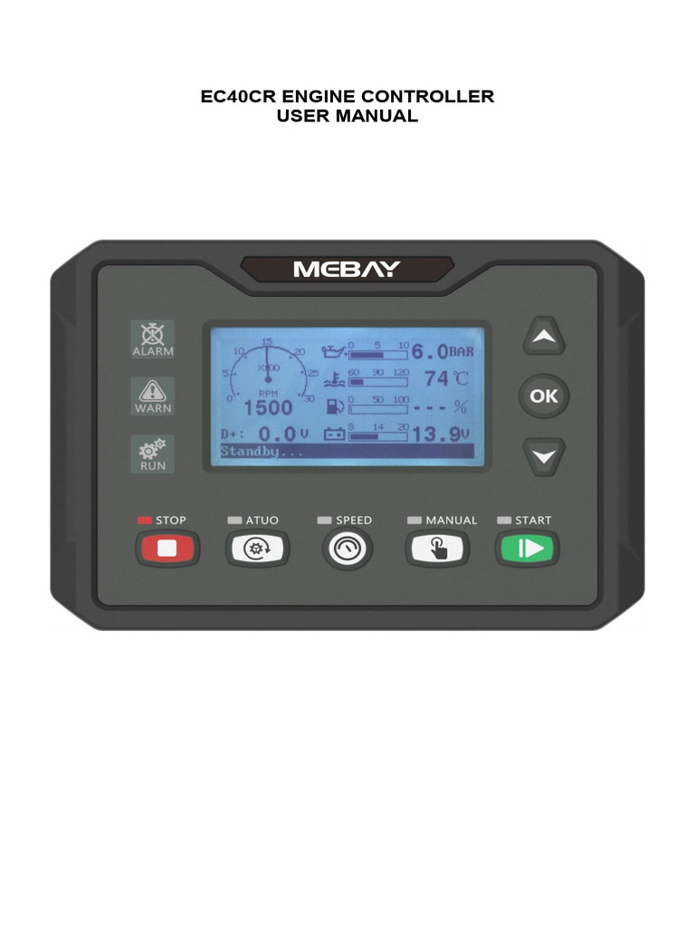 EC40CR Engine Controller Manual | PDF | Switch | Power Supply