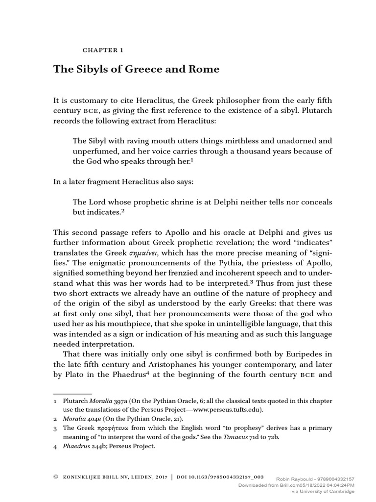 (9789004332140 - The Sibyl Series of The Fifteenth Century) 1 The ...