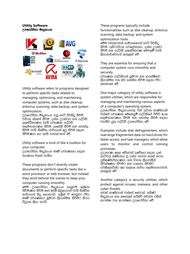 Understanding Utility Software Functions | PDF | Data Compression | Data