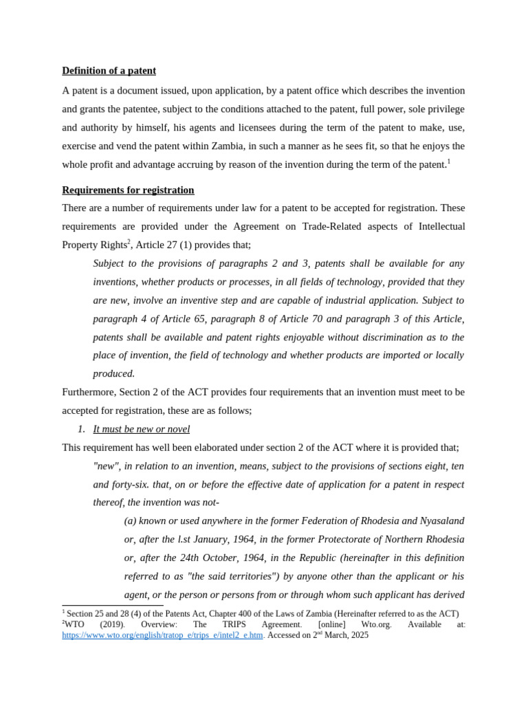 Understanding Patent Definition and Requirements | PDF | Patent | Prior Art