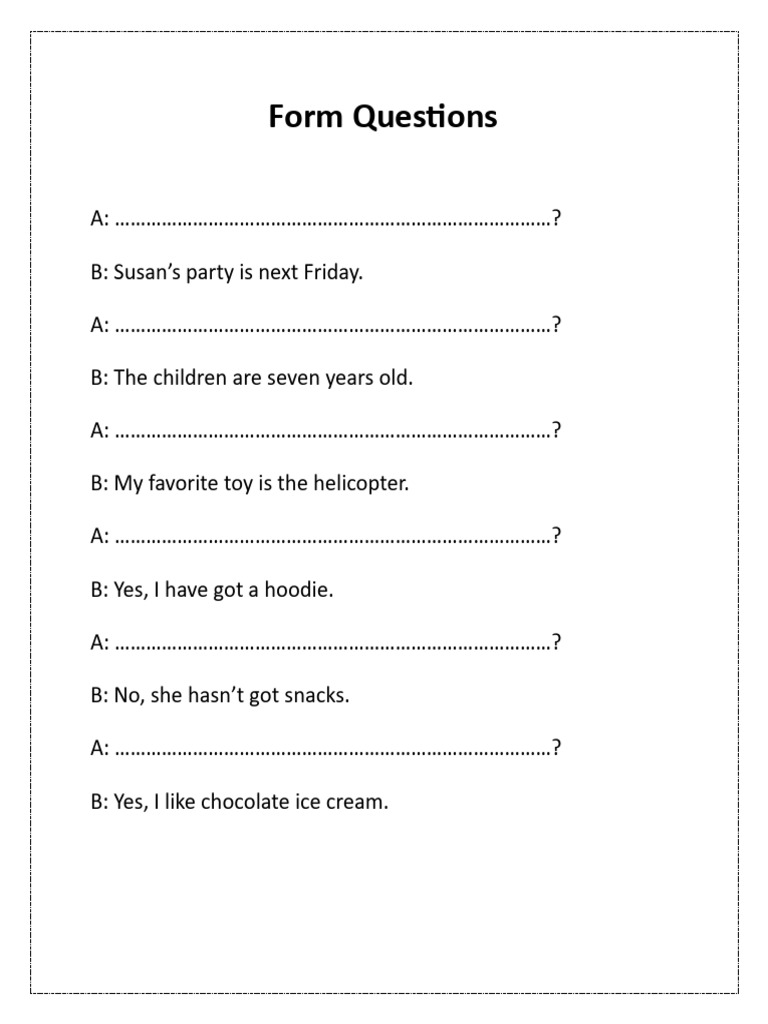 Common English Question Forms | PDF