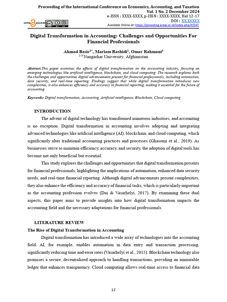Digital Transformation in Accounting Insights | PDF | Computer Security ...