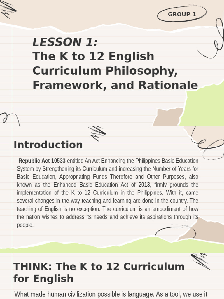 K to 12 English Curriculum Overview | PDF | Curriculum | English Language