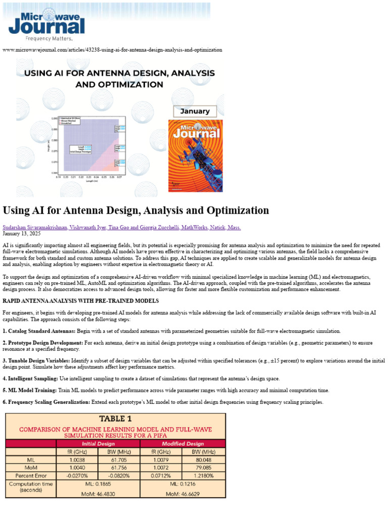 AI in Antenna Design and Optimization | PDF | Mathematical Optimization ...