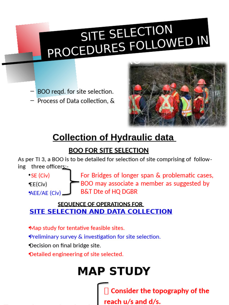 Bridge Site Selection Procedures in BRO | PDF | Discharge (Hydrology ...