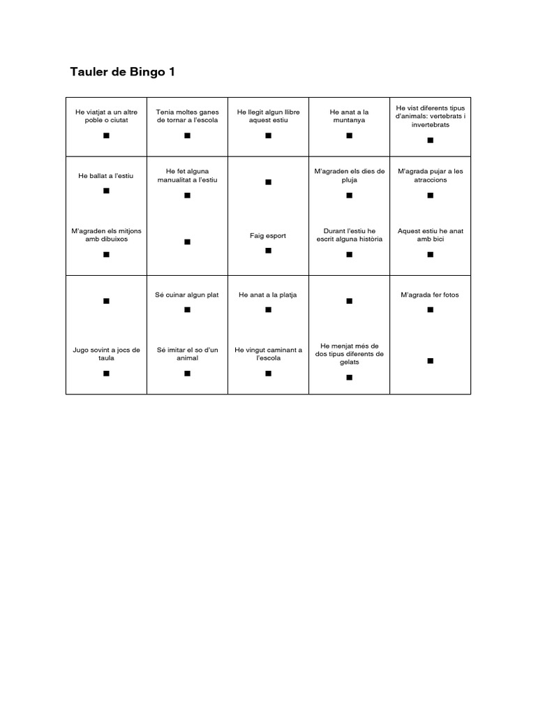 Tableros Bingo PDF | PDF