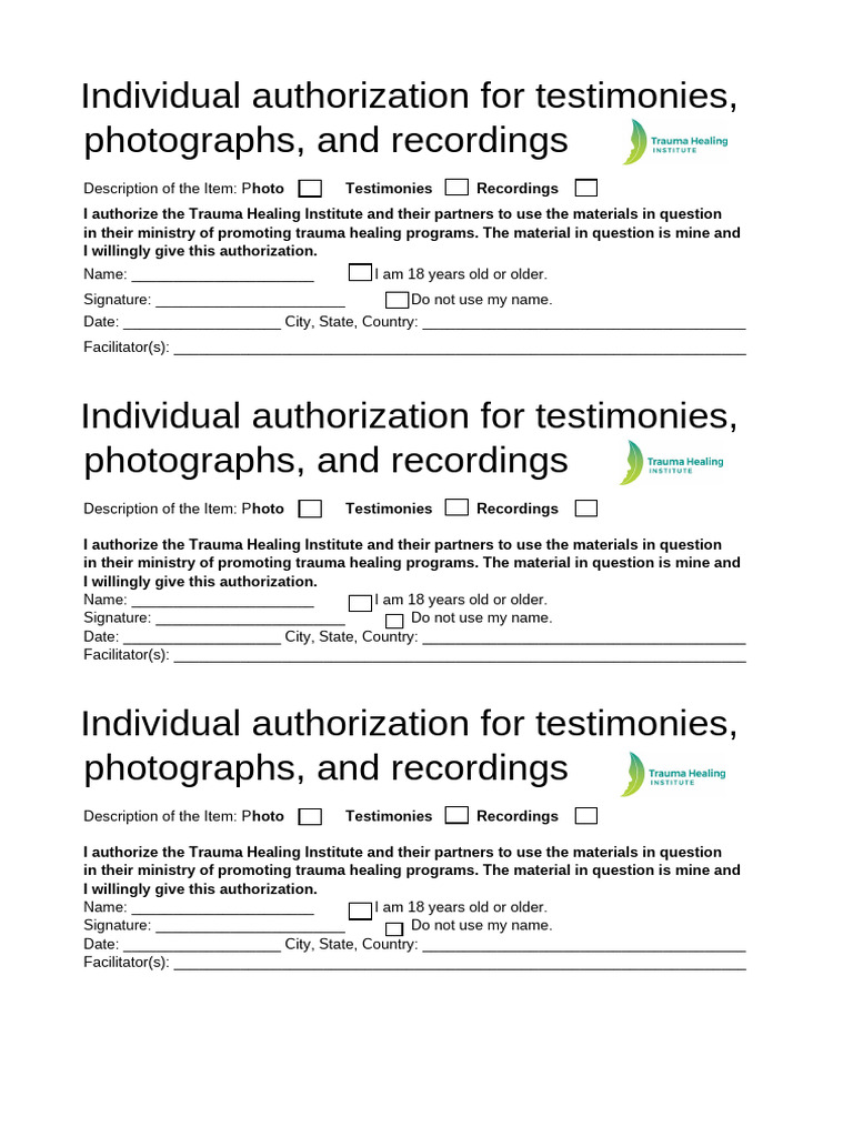 Individual Authorization | PDF