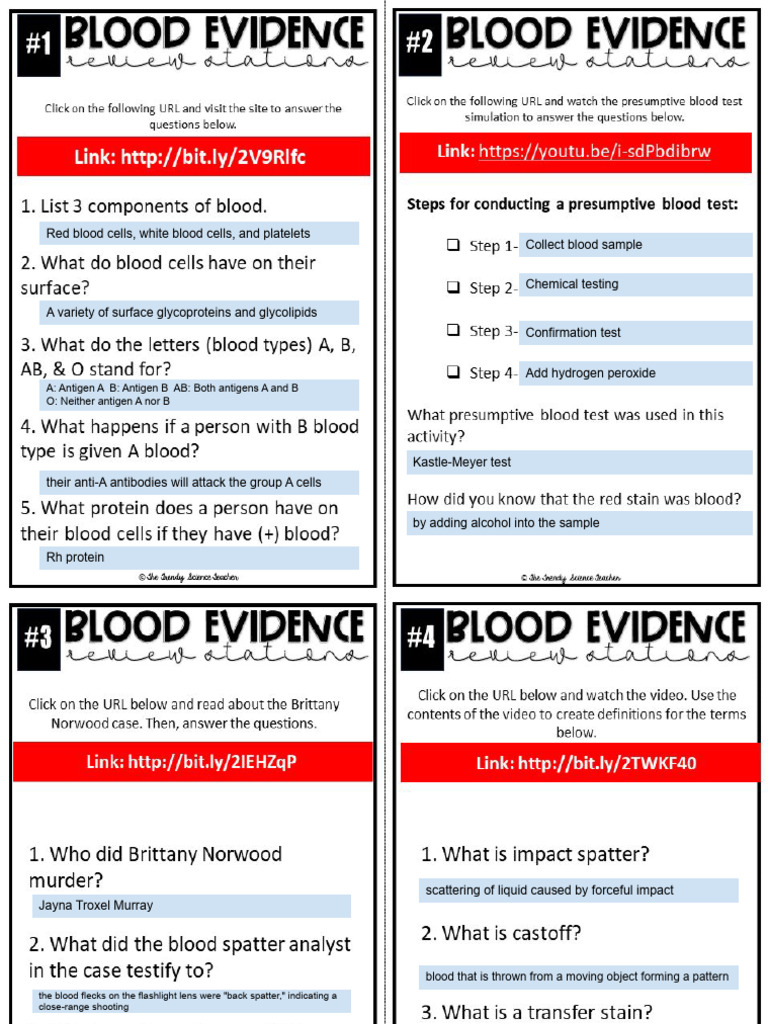 Blood Evidence Analysis Techniques | PDF | Blood | Hematology