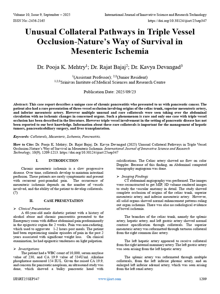 Unusual Collateral Pathways in Triple Vessel Occlusion-Nature's Way of ...