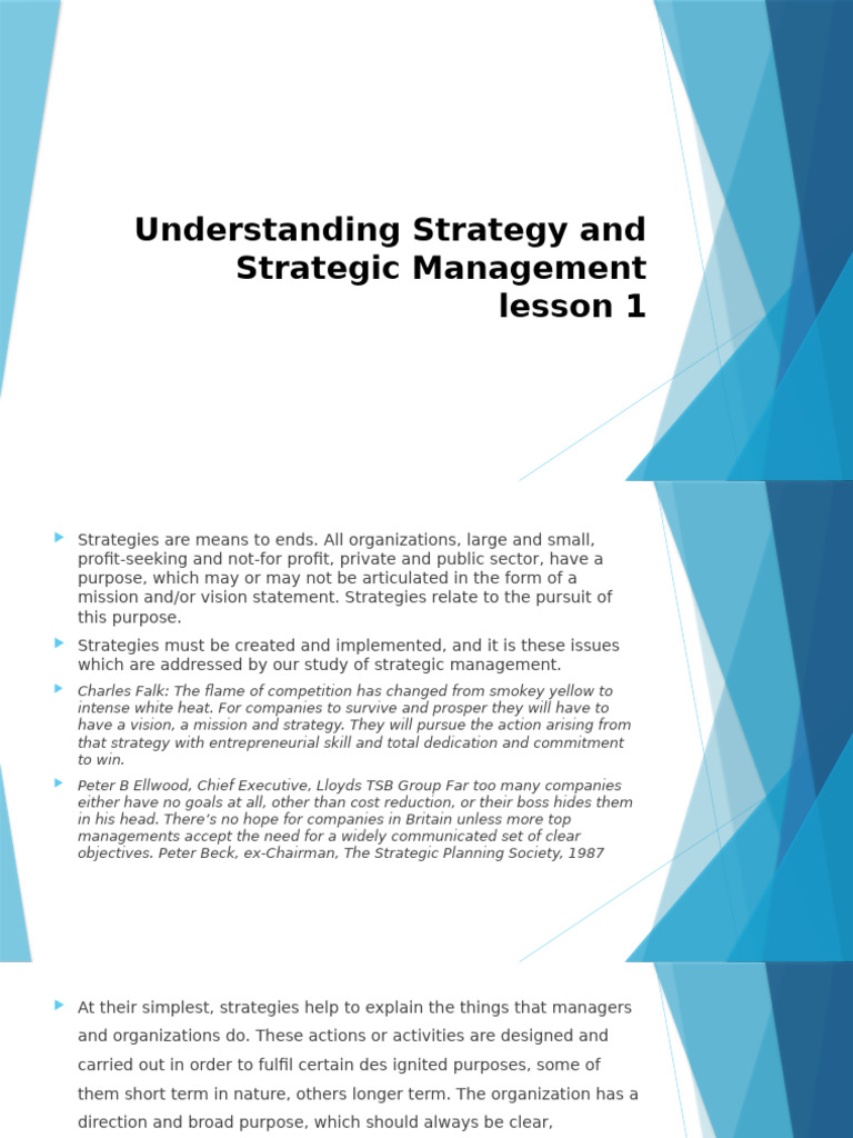 Strategic Management Fundamentals | PDF | Strategic Management ...