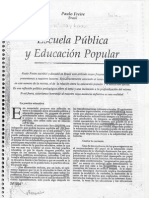 Escuela Pública y Educación Popular