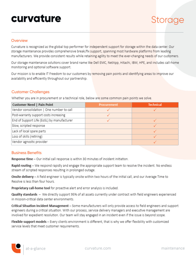Comprehensive Data Center Storage Support | PDF | Information ...