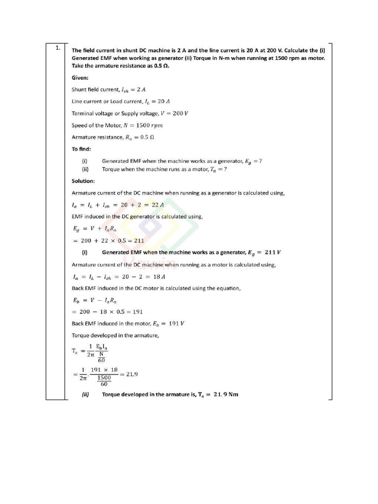 DC Motor Problems | PDF