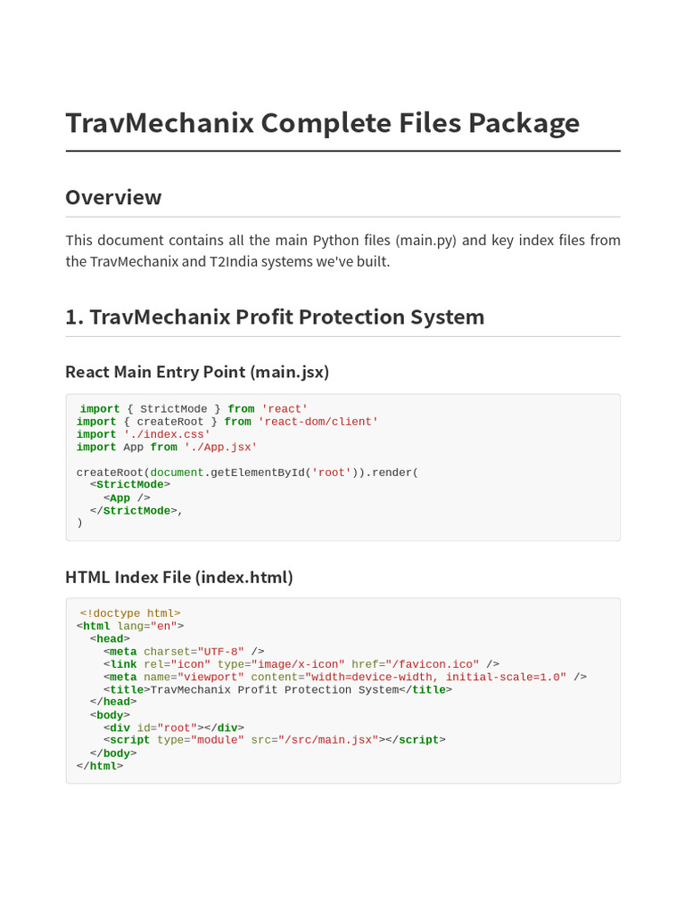 TravMechanix Complete Files Package | PDF | Computing